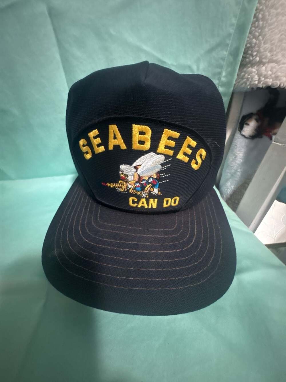 US Navy Seabees Can Do Embroidered Patch Snapback Trucker Cap